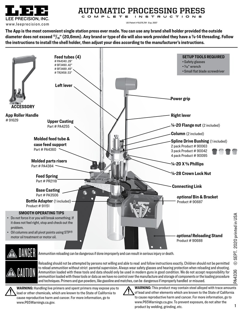 Lee Precision App Reloading Press 