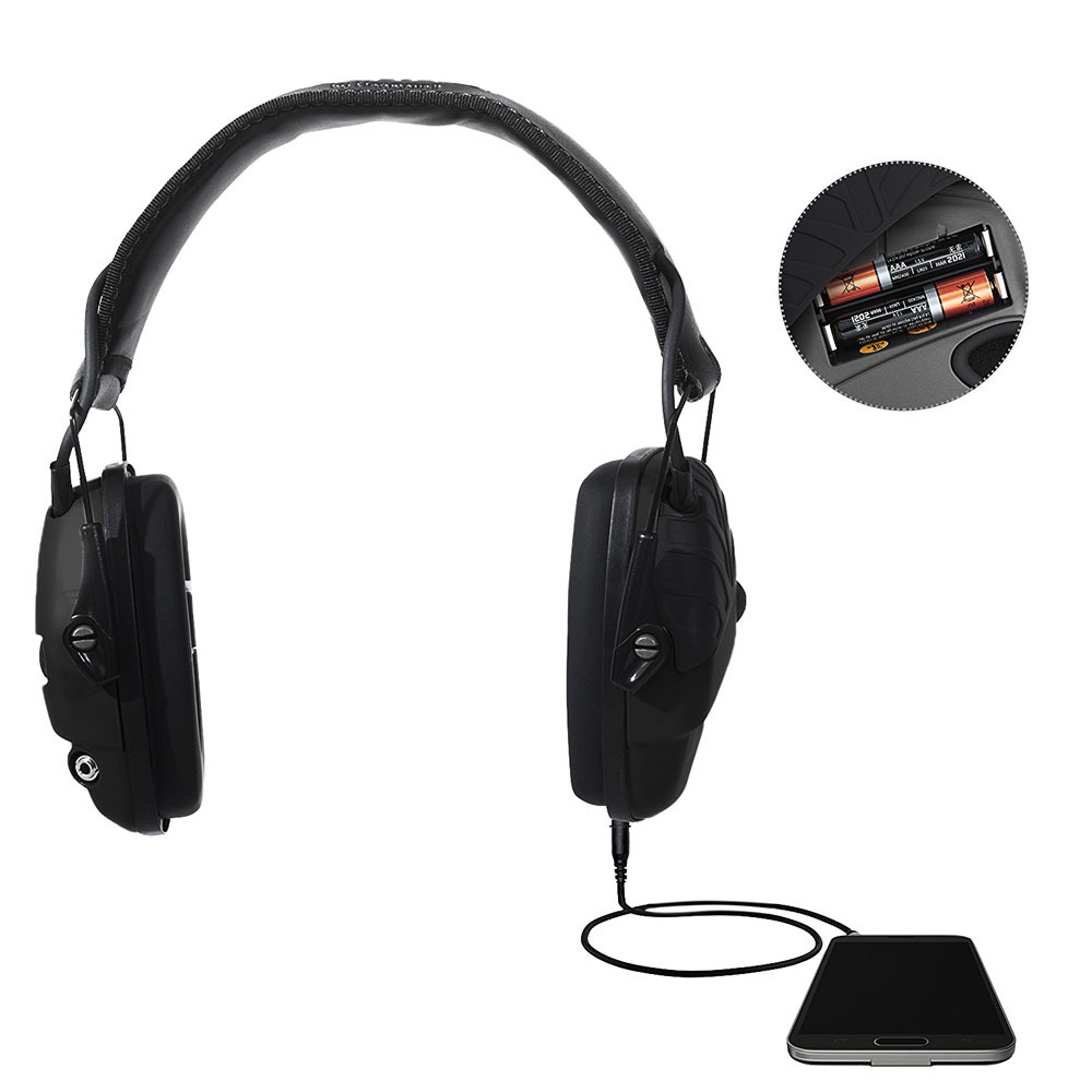 HoneyWell Howard Leight Impact Sport Sound Amplification Electronic Earmuff,  Black - R-02524