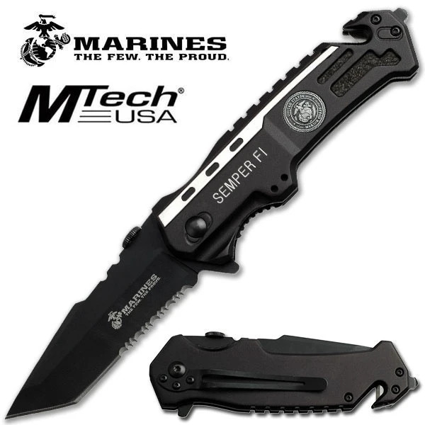 BLACK SPRING ASSISTED OPEN POCKET KNIFE Tactical Folding Blade TAC