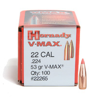 Hornady V-MAX® Rifle Projectiles  22 Cal 53gr 100 Pack - 22265