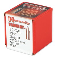 Hornady Varmint™ Projectiles - 22Cal .224" Soft Point 55gr - 100 Pack - 2266
