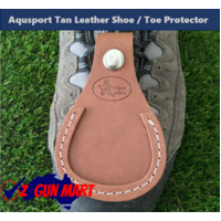 Aqusport Clay Target Shooting Tan Leather Toe & Shoe Protector - 61700
