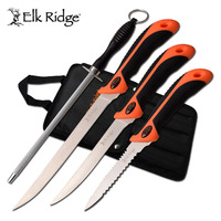 Elk Ridge Fixed Blade Hi-Vis Fillet Knife Set - ER-200-13SET
