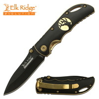 Elk Ridge Evolution Gold Titanium Linerlock Pocket Knife - ERE-FDR002-BG
