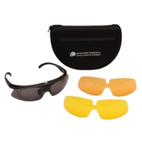Evolution "RX" Interchangeable Shooting Glasses - Yellow, Orange, Smoke Lenses - EV1095