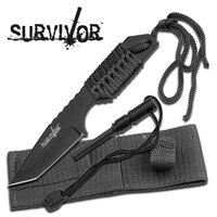 Survivor Tanto Fine Edge Blade With Fire Starter - HK-106320B