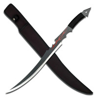 Fantasy Series Red Black 26" Ninja Japanese Slim Blade Sharp Edge Curved