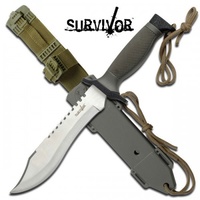 Survivor Tactical Huntng Knife with Rope Cutter Blade
