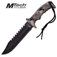 M-Tech USA Camo Fixed Blade Knife Tactical & Military - MT-20-57CA