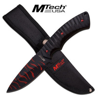 M-Tech USA Red Stripe Fixed Blade Knife Tactical & Military - MT-20-64BR