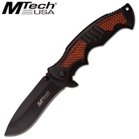 M-Tech USA Tactical Folding Pakka & Black Knife (12.5cm) - MT-921BW