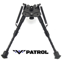 Patrol Rifle Bipod Pivot 6" to 9" Adjustable Notched Legs With Rail Adapter
