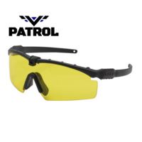 Patrol Black Shooting Sunglasses Set With Yellow Lens