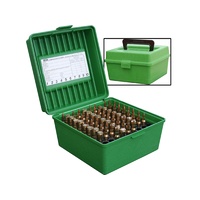 MTM Deluxe Flip-Top Ammo Box with Handle 7mm Winchester Short Magnum (WSM) to 470 Capstick 100-Round Plastic R-100-MAG