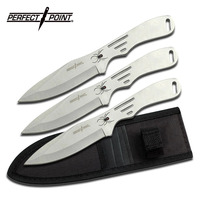 Perfect Point Stainless Steel Spider Print Throwing Knife Set - RC-179-3