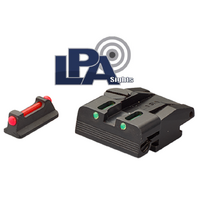 LPA SPF Fiber Optic Adjustable Sight Set for Walther PPQ, P99, PPQM2 - SPF15WA