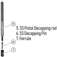 Super Simplex Decapping Rod Complete Spare Part - Pistol - 310 Cadet