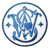 Smith & Wesson Blue & White Logo Embroidered Patch