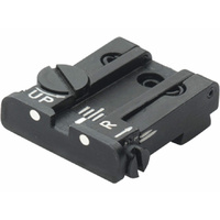 LPA TPU Adjustable Rear Sight for Glock 17-35 Steel White Dot TPU32GL07