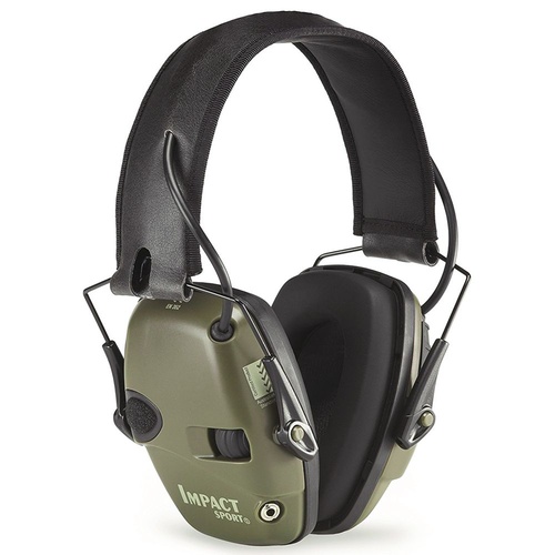 HoneyWell Howard Leight Impact Sport Sound Amplification Electronic Earmuff, Hunter Green - 1013530