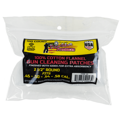 Pro-Shot 45-58 cal Black Powder Patches 100 pack - 105