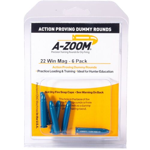 A-Zoom 22 Win Mag Action Metal Snap Caps / Dummy Rounds - 6 Pk 12204