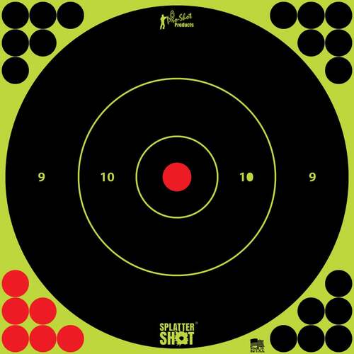 Pro-Shot Splatter Shot 12" Green Peel & Stick Bullseye Target - 5 Pack - 12B-GREEN-5PK