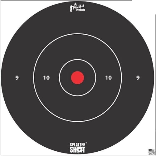 Pro-Shot Splatter Shot 12" White Bullseye Target with Tag Paper - 12 Pack - 12B-WHTE-TG-12PK