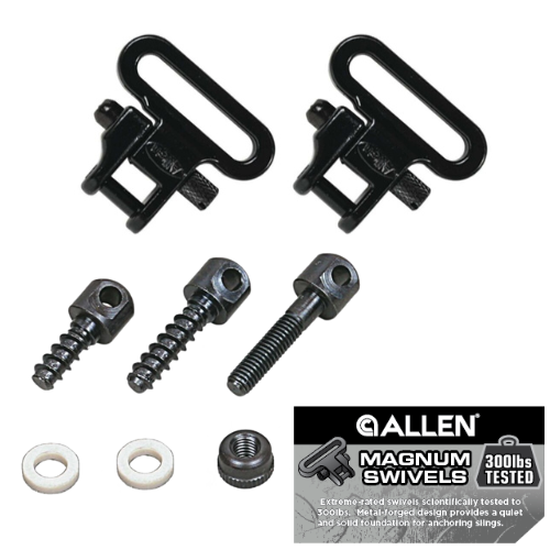Allen Magnum 1" Cast Swivel + Hardward Set Black (300 Pounds Rated) - 14420