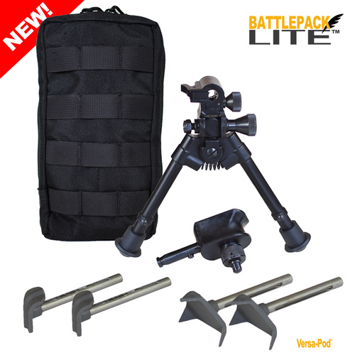 Versa-Pod Battlepack Lite inc. 7-9" Bipod - Rubber, Raptor & Ski Feet Leg Set & Pouch - 150-519