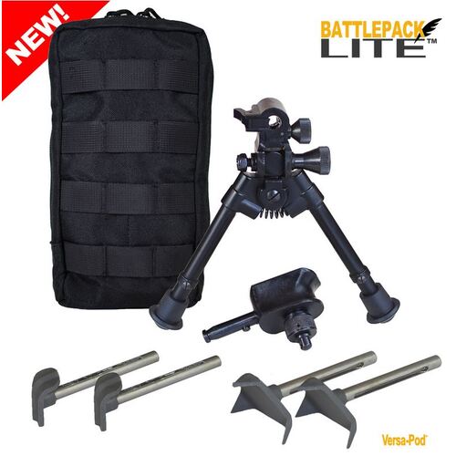 Versa-Pod Battlepack Lite inc. 9-12" Bipod - Rubber, Raptor & Ski Feet Leg Set & Pouch - 150-529