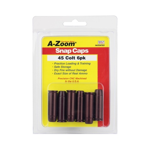 Pachmayr A-Zoom Metal Snap Caps 45 Colt 6 Pack 16124