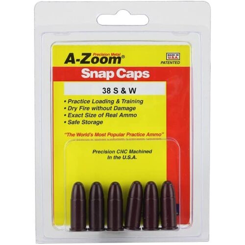 Pachmayr A-Zoom Metal Snap Caps 38 Smith & Wesson 6 Pack 16125