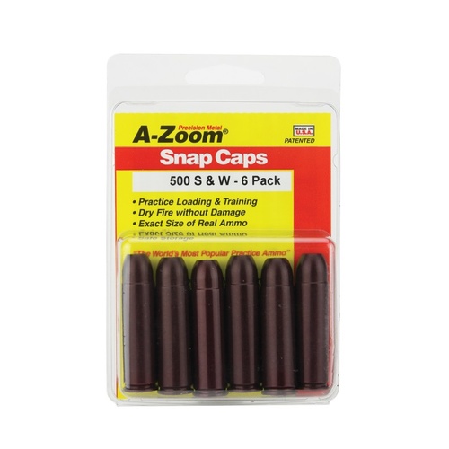 Pachmayr A-Zoom Metal Snap Caps 500 Smith & Wesson 6 Pack 16144