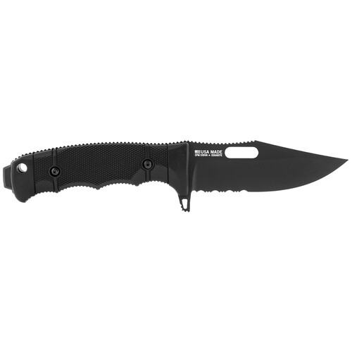 SOG Seal FX Partially Serrated Clip Point Fixed Blade Knife - 17-21-01-57