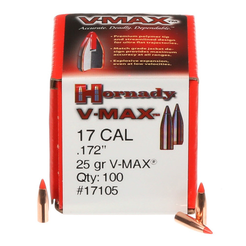 Hornady V-MAX® Projectiles .17 cal 25 gr 100 Pack
