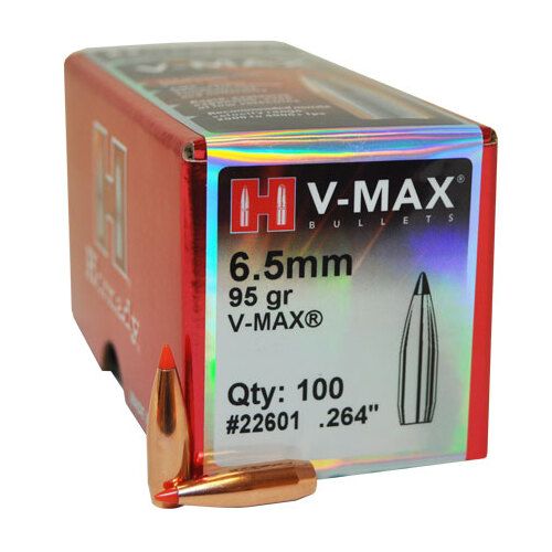 Hornady V-MAX® Projectiles 6.5mm / .264 cal 95 gr 100 Pack