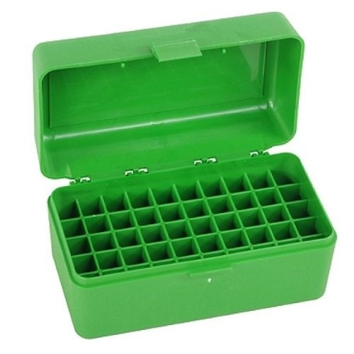 MTM Ammo Box 50 Round Flip-Top 22 Hornet - Green 22HORN-10