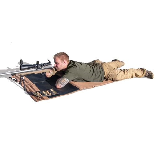 Accutech Roll-up Shooting Mat With Molle Webbing In Tan - 244037