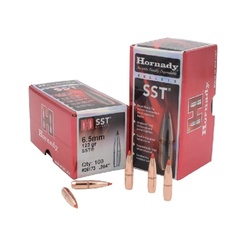 Hornady .264 6.5mm 123 grain SST Bullets 100 pack - 26173