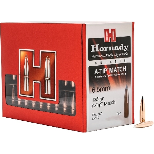 Hornady .264 6.5mm 135 grain A-Tip Match Bullets 100 pack - 26179