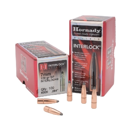 Hornady .284 7mm 139 grain SP Interlock Bullets 100 pack - 2820