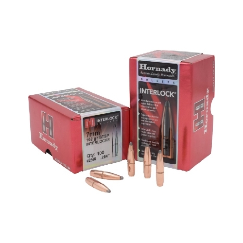 Hornady .284 7mm 162 grain BTSP Interlock Bullets 100 pack - 2845