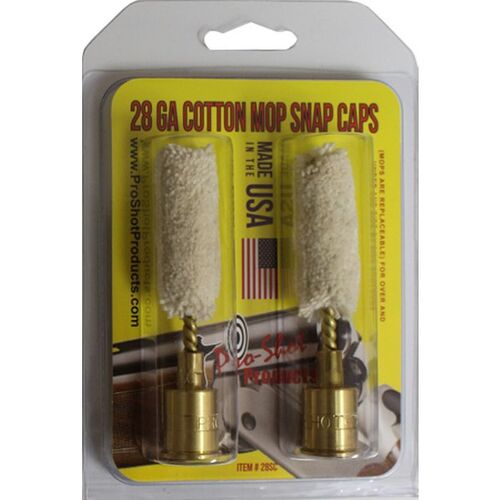 Pro-Shot 28 ga Wool Mop Brass Snap Caps Combo - 28SC