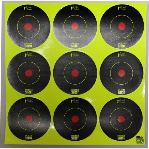 Pro-Shot Splatter Shot 2" Peel & Stick Bullseye x108 Targets - 2B-GREEN-108