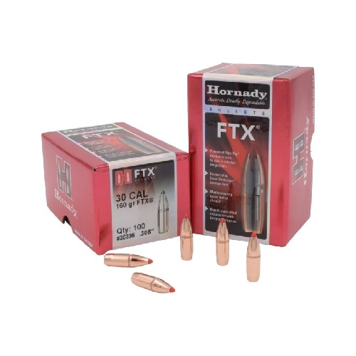 Hornady .308 30 cal 160 grain FTX Bullets 100 pack – for 30-30 Win - 30395