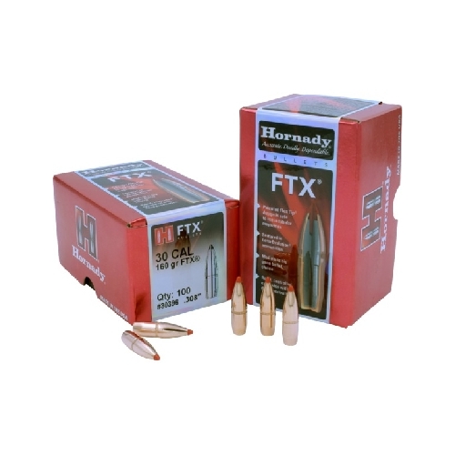 Hornady .308 30 cal 160 grain FTX Bullets 100 pack – for 308 Marlin - 30396