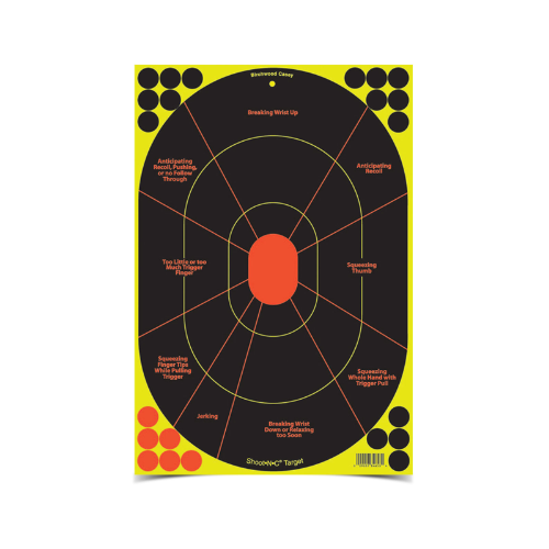 Birchwood Casey Shoot•N•C® 12 x 18 Inch Handgun Trainer Target, 5 Targets 34655
