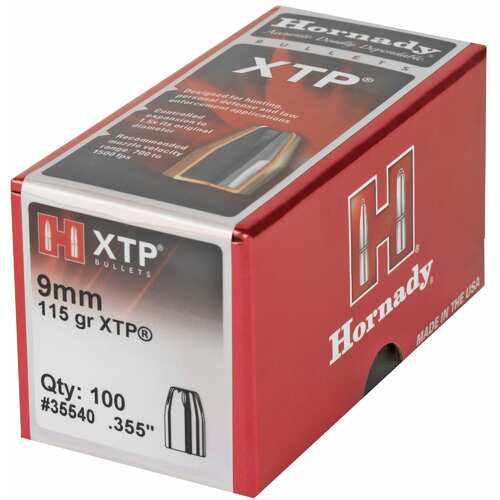 Hornady XTP® Projectiles 9mm .355 115 gr 100 Pack - 35540