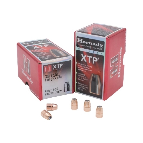 Hornady .357 38 cal 125 grain HP/XTP Bullets 100 pack - 35710